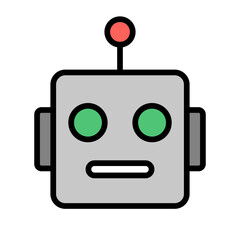 AI Robot Icon. Machine icon. Vector.