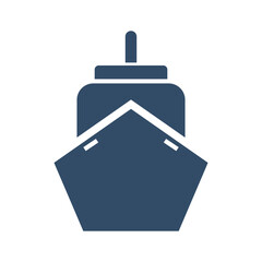 Cruise silhouette icon. Ship and shipping symbol. Vector.