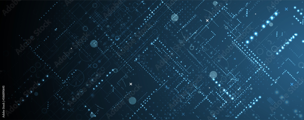 Poster abstract structure circuit computer  technology business background