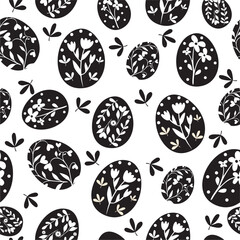 Beautiful Easter Pattern. Hq fully editable vector.