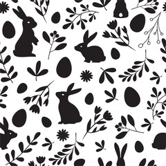 Beautiful Easter Pattern. Hq fully editable vector.