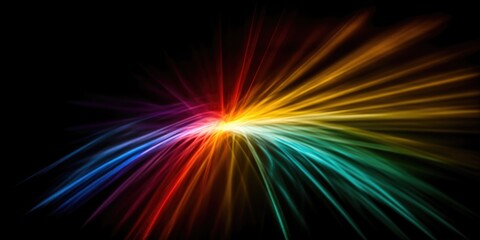 Abstract rainbow light effect. Generative AI