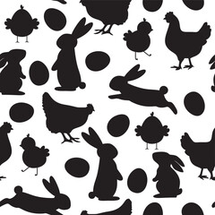 Beautiful Easter Pattern. Hq fully editable vector.