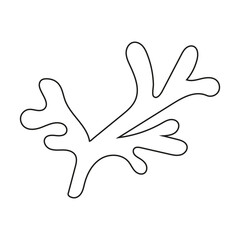seaweed flat vector cartoon illustration on white background