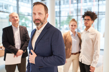 Confident businessman as boss and manager