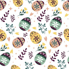 Beautiful Easter Pattern. Hq fully editable vector.