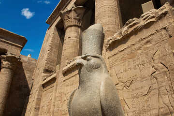 The temple of Horus (Edfu temple), Aswan, Egypt - obrazy, fototapety, plakaty