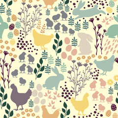 Beautiful Easter Pattern. Hq fully editable vector.