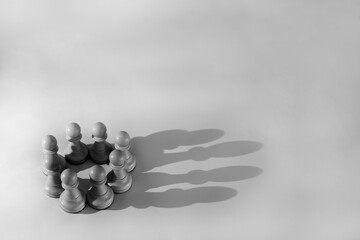 game of chess, chess on the board and on the background, a man plays chess

