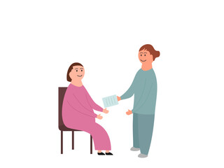 Obraz premium flat design happy midwife day vector illustration