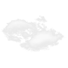 White clouds transparent background