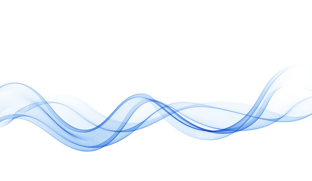 Abstract blue wave vector background of wave long transparent.