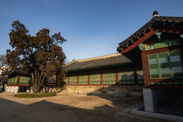 Changdeokgung Palace and Gwolnaegak-sa and Seonwon-jeon areas during winter morning at Jongno , Seoul South Korea : 3 February 2023