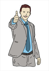 Illustration icon of gesture man doing presentation at meeting. really good for icon of powerpoint, presentation icon for your business