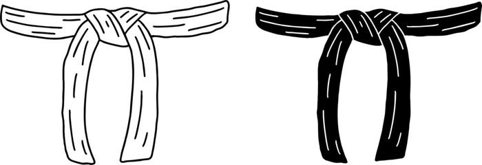 black belt logo vector karate taekwondo jiujitsu judo suitable for your logo icon © irvan