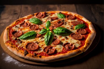 Obraz na płótnie Canvas Pizza. AI generated