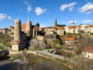 Bautzen, Blick von der Friedensbrücke.