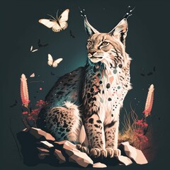 A graceful lynx Generative Ai