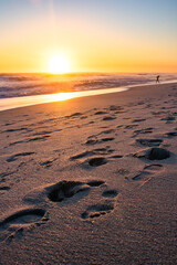 footprints in the sand