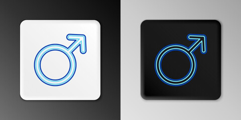 Line Male gender symbol icon isolated on grey background. Colorful outline concept. Vector