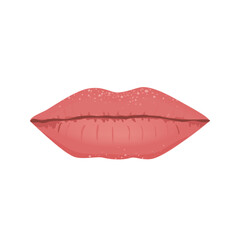 Fordyce Spots on Lips, Isolated Vector Illustration. Fordyce granules