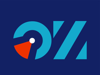 OZ monogram logo signature icon. Alphabet initials. Abstract letter o, letter z. Lettering sign. Modern design, web, tech style characters. Geometric bold font typography.