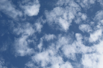 blue sky covered with white clouds