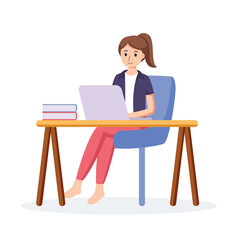 Work from home, coworking space illustration