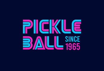 Unique editable vector design of pickleball word creation with accent best for your digital and print resource	