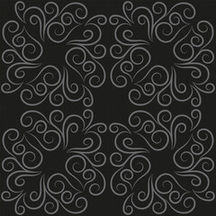 Seamless pattern, light linear pattern, monogram on a dark background. Design for banner, leaflet, print, poster, wallpaper, fabric. Abstract geometry.