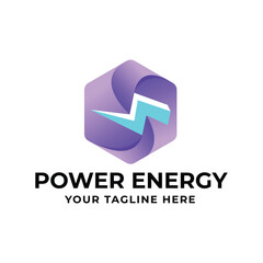 Vector gradient energy logo design