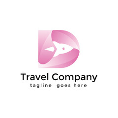 D blue circular abstract logo