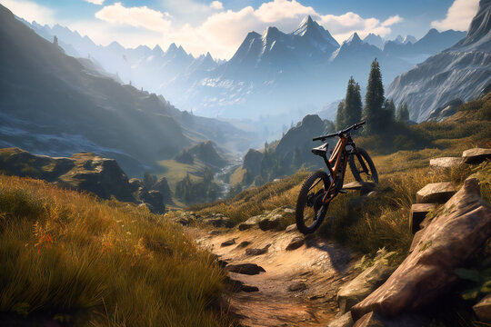 summer mountains with high-tech mountain bikes and expert guides