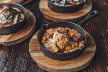 Ice cream with some chocolate