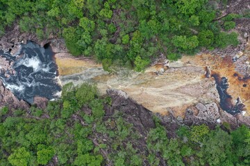 vista aérea do Ribeirão do Meio. Chapada Diamantina 