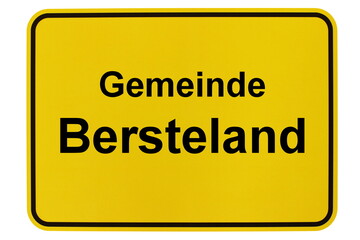 Illustration eines Ortsschildes der Gemeinde Bersteland in Brandenburg