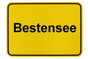 Illustration eines Ortsschildes der Gemeinde Bestensee in Brandenburg