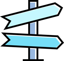 Fototapeta premium blue street signpost icon