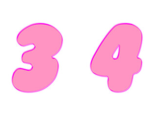 3d rendering gloss color uppercase Letter