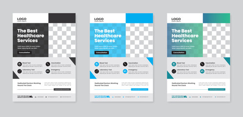   Creative medical flyer design template, Health flyer template 