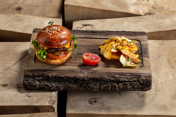 Cheeseburger with beef patty