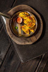 Fried rabbit dumplings