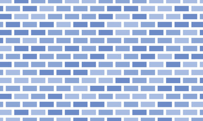 Flat cartoon blue brick wall background. texture pattern for continuous replicate.