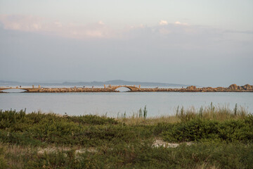 Promenade of Aguiño, Ribeira, A Coruña province, Galicia, Spain