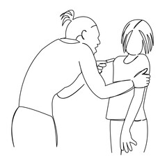 mother yelling at child