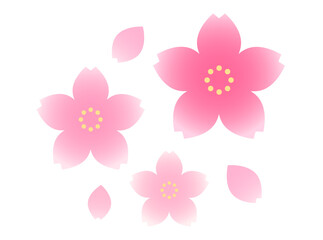 シンプルな桜の花のイラスト