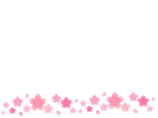 Fototapeta na wymiar シンプルな桜のフレーム