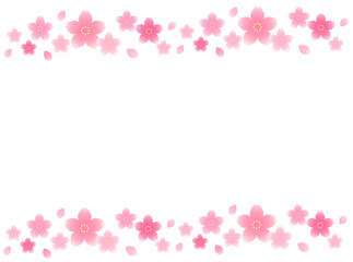 Fototapeta premium かわいい桜のフレーム