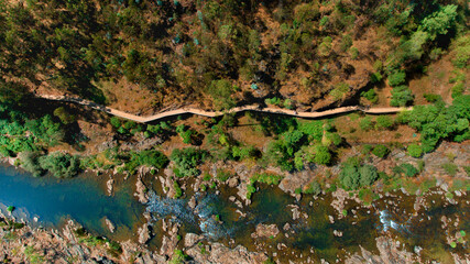 Passadiços do Paiva na margem esquerda do Rio Paiva, no concelho de Arouca, distrito de Aveiro