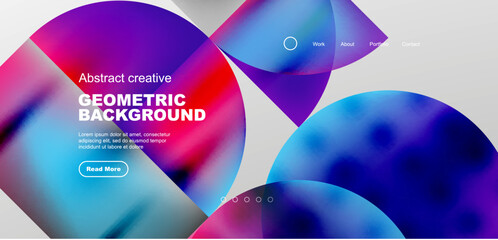 Abstract circles and lines geometric minimal trendy background. Business or technology design for wallpaper, banner, background, landing page, wall art, invitation, prints